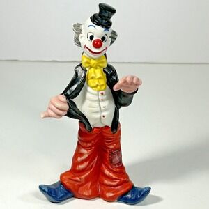 Vintage UCGC Porcelain Circus Clown Figurine ~ Hobo Clown In Top Hat And Tails
